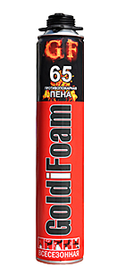 Пена монтажная профессиональная огнестойкая GoldiFoam всесезонная